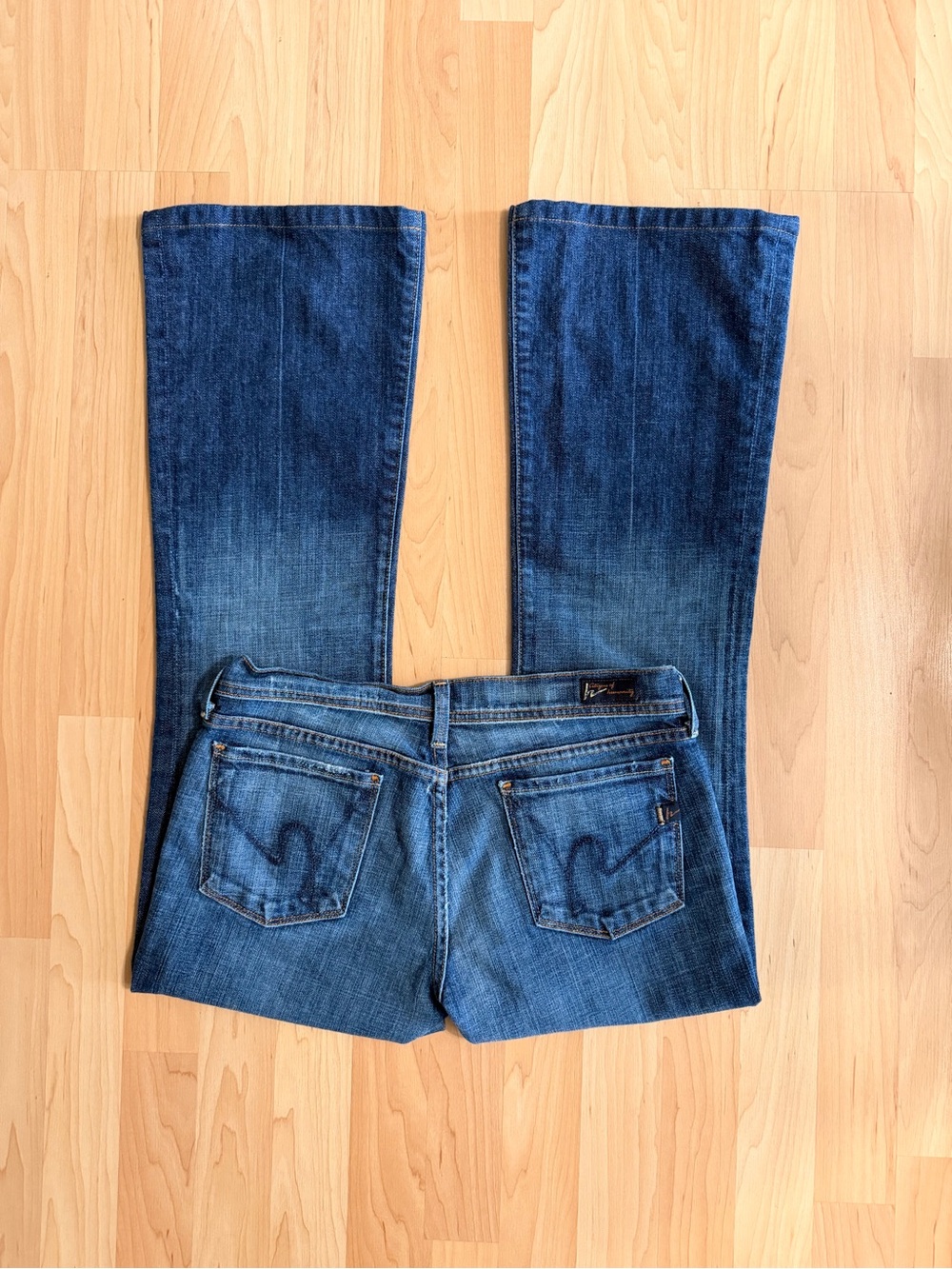 Citizens Of Humanity Dark Blue Wide Leg Jeans